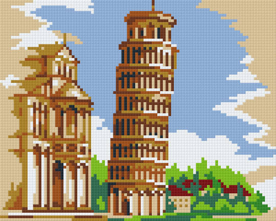 Leaning Tower Of Pisa Four [4] Baseplate PixelHobby Mini-mosaic Art Kit